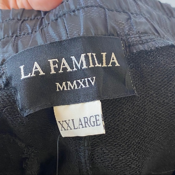 NWT Men’s La Familia Black Drawstring Joggers SweatPants - Picture 12 of 12